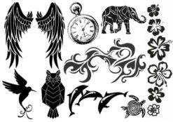 Zwart en grijs tatoeages - Koop nep tatoeages met goede kwaliteit en snelle levering - likeink.se