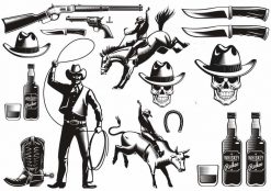 Cowboy Rodeo Tatueringar, gnuggistatueringar