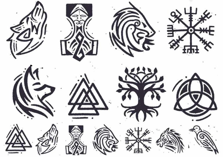 Viking Keltische tatoeagesymbolen, Viking nep tatoeages van Like ink.