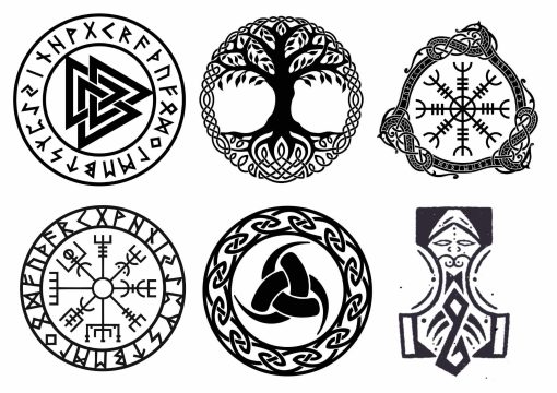 6 bekende Viking-symbolen als nep tatoeages.