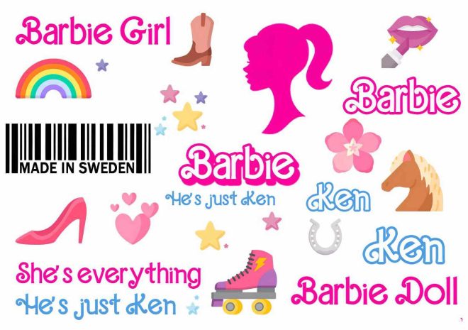 Barbie en Ken tatoeages: Barbie en Ken tatoeages met Barbie en Ken logo, verschillende citaten en andere Barbie-tatoeages. Stijlvolle Barbie tatoeages van Like ink.