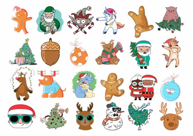 Een vel met 24 verschillende tijdelijke tatoeages ontworpen voor kinderen. Leuke aftelling naar kerst voor kinderen.